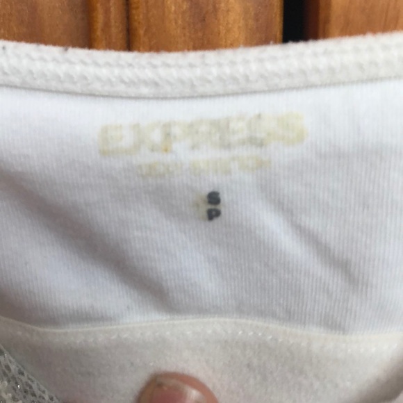 Express lace white tank top - Picture 2 of 4